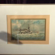Lithografien Darstellungen von Kriegsschiffen 2